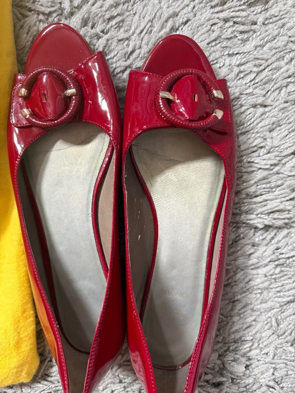 Vintage Cjzana Shoes by Circa Joan and David Red Patent Leather SZ 9.5